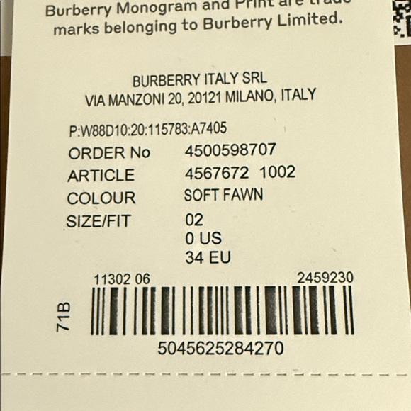 Burberry Runway Trench Coat IT 34 / US 0 | Italy NWT - Picture 10 of 11